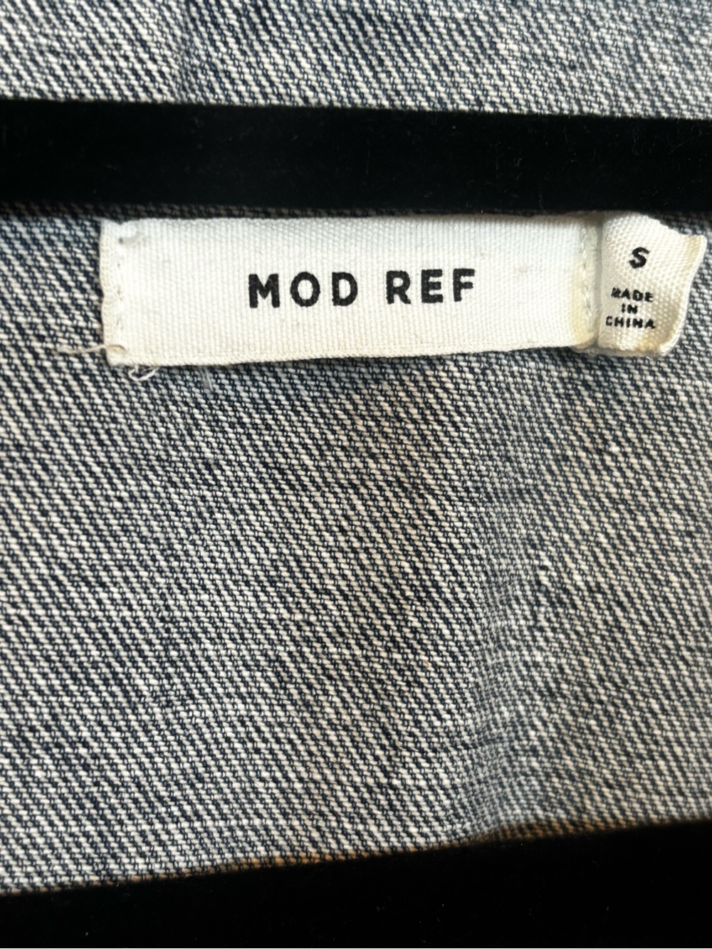 MOD REF Denim Utility Jumpsuit Small Blue Short Sleeve Button Front Pockets - Picture 3 of 5